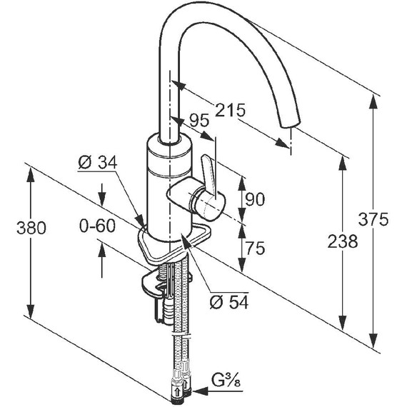 Смеситель для кухни электронный Kludi E-GO 422000575 - фото 6