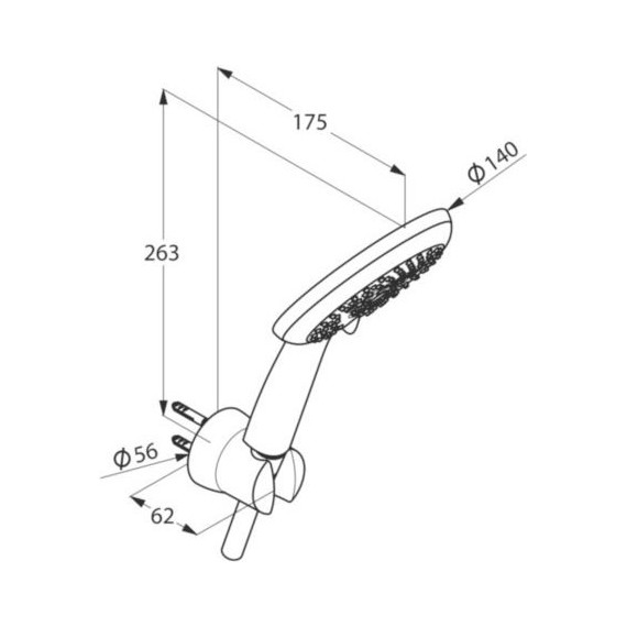 Душевой гарнитур Kludi Freshline 3S 6795091-00, белый - фото 2