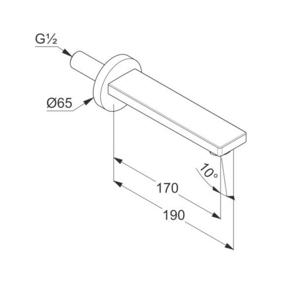 Излив для ванны Kludi Zenta 4860005 - фото 2