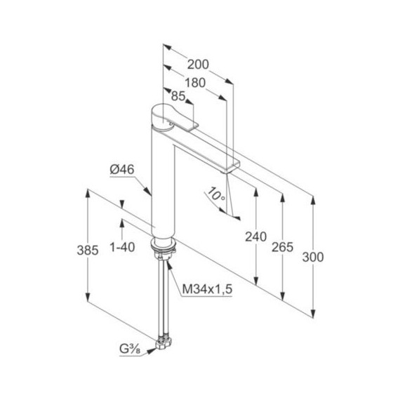Смеситель для раковины высокий Kludi Zenta SL 482560565 - фото 4