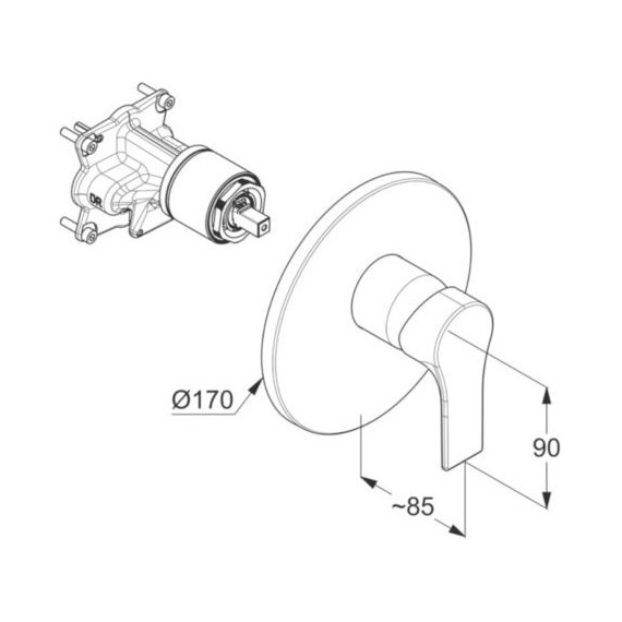Смеситель для душа Kludi Zenta SL 486550565 - фото 2