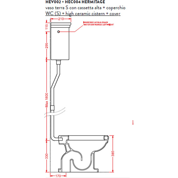Унитаз-компакт ArtCeram Hermitage HEV002 01 00 (высокий бачок) - фото 6
