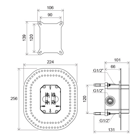 Скрытая часть Ravak R-box RB 070.50 X070052 - фото 2