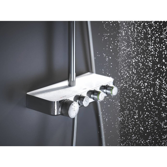 Душевая стойка с термостатом Grohe Euphoria SmartControl System 310 DUO Cube 26508LS0, белая луна - фото 2