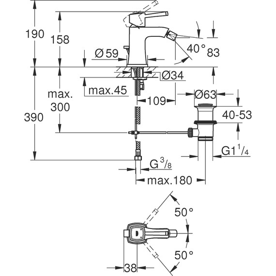 Смеситель для биде Grohe Grandera 23315000 - фото 2