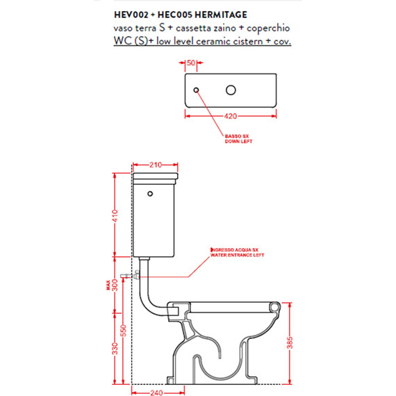 Унитаз-компакт ArtCeram Hermitage HEV002 01 00 - фото 6