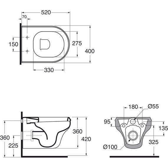 Унитаз подвесной Azzurra Charme CHVKSP000000BI с крышкой микролифт - фото 6