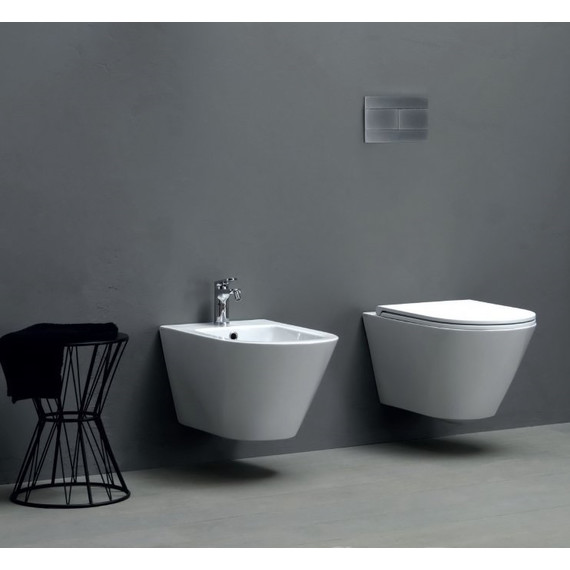 Унитаз подвесной Azzurra Forma FMVKSPE00000BI с тонкой крышкой микролифт - фото 4