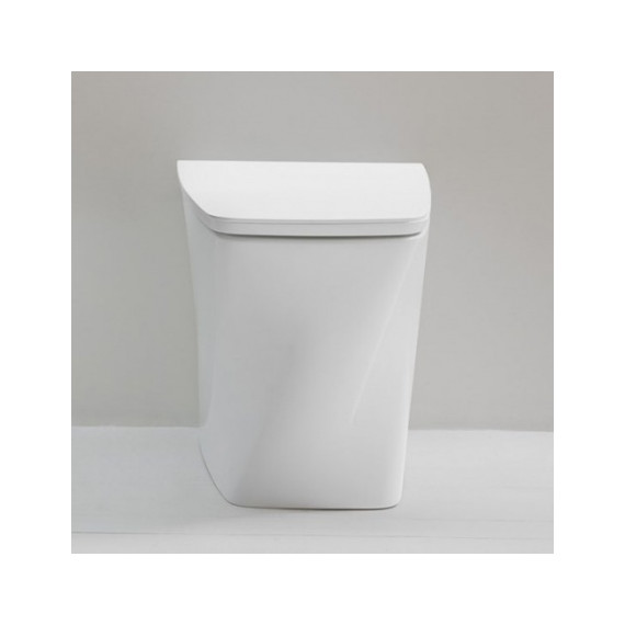 Унитаз приставной безободковый Azzurra Hera HEVCTPE00000BI с тонкой крышкой микролифт - фото 