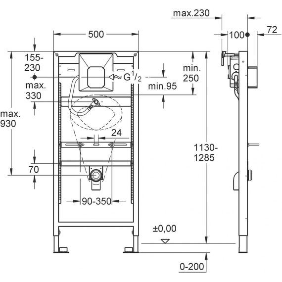 Инсталляция для писсуара Grohe Rapid SL 38803001 - фото 4