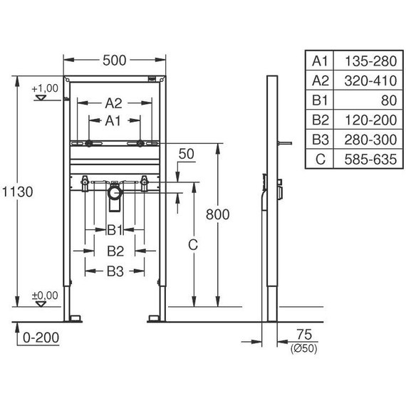 Инсталляция для раковины Grohe Rapid SL 38554001 - фото 3