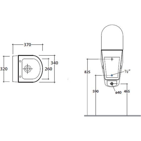 Писсуар подвесной Globo Forty3 FO030.BI - фото 2