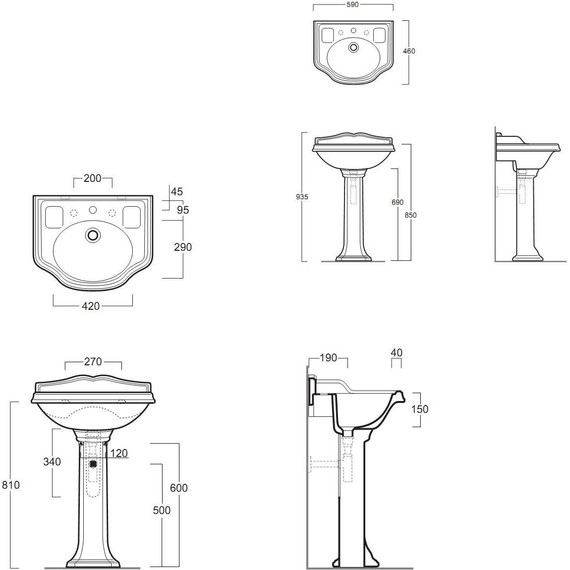 Раковина с пьедесталом Simas Arcade 60 см AR814bi*3 - фото 4