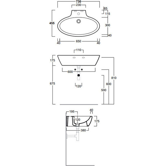 Раковина-чаша Simas Lft Spazio 75 см LFT34bi*1 - фото 7