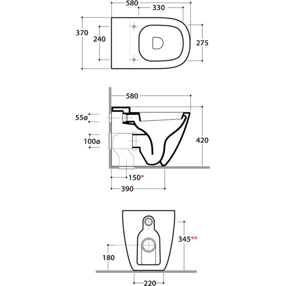 Унитаз приставной Globo Stockholm LA001.BI - фото 5