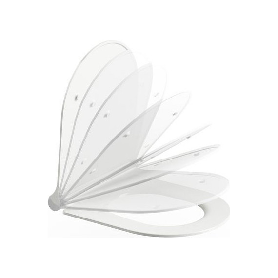 Сиденье с крышкой для унитаза Ravak Uni Chrome Slim дюропласт X01550 - фото 2