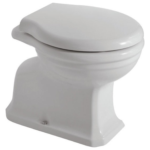 Унитаз приставной слив горизонтальный Globo Paestum PA002.BI - фото 