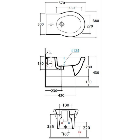 Биде подвесное Globo Paestum PAS10.BI*1 - фото 9