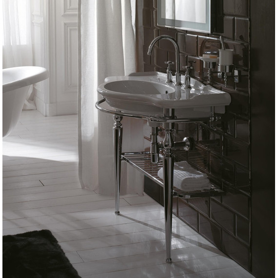 Раковина с консолью Globo Paestum 90 см PA056.BI*1 - фото 2