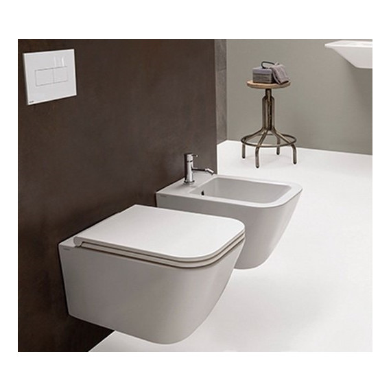 Унитаз подвесной безободковый Globo Stone 52х36 см STS05.BI, Цвет производителя: белый - фото 3