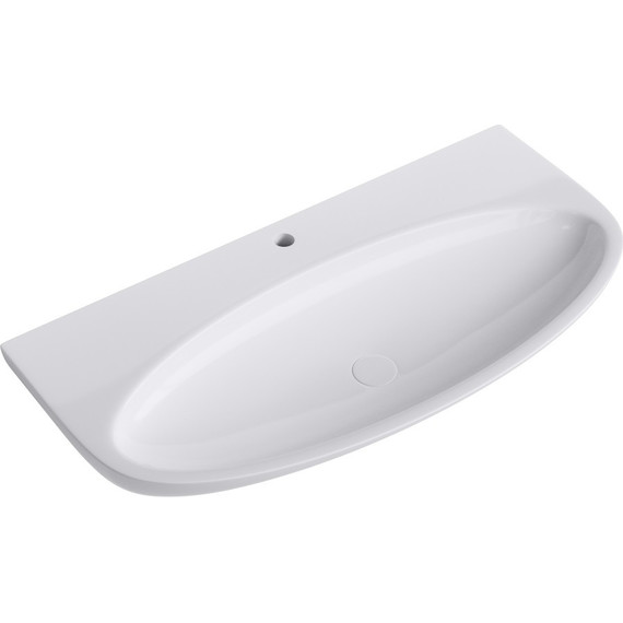 Тумба подвесная с раковиной Aqwella Genesis 100 см GEN0110MG, белый/серый, Цвет фасада: серый - фото 8