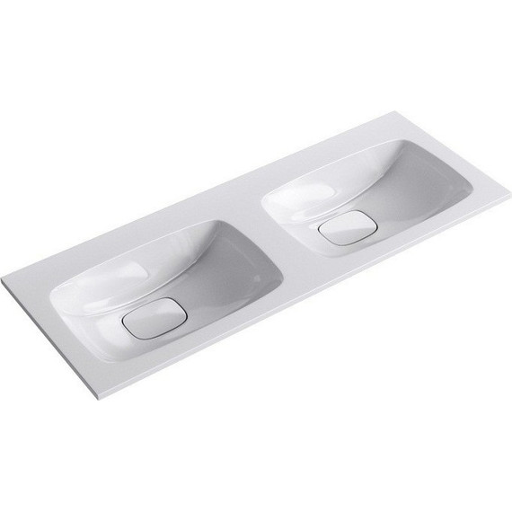 Тумба подвесная с раковиной Aqwella Malaga 120 см Mal.01.12/CD, белый/крафт, Цвет фасада: тёмное дерево - фото 5