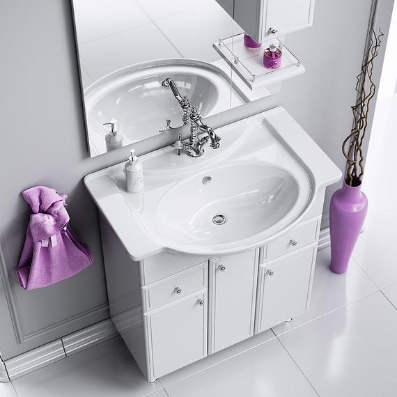 Тумба напольная с раковиной Aqwella Барселона 75 см BA0107K, б/к - фото 5