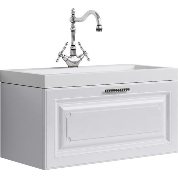 Тумба подвесная с раковиной Aqwella Империя 80 см Emp.01.08/W - фото 