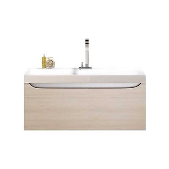 Тумба подвесная с раковиной Aqwella Verona 80 см Ver.01.08/A+49259, акация, Цвет фасада: бежевый - фото 