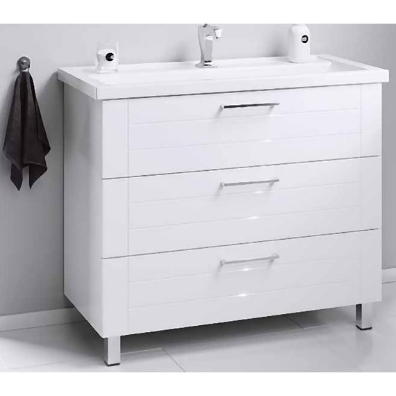 Тумба напольная с раковиной Aqwella Манчестер 100 см MAN01103 - фото 