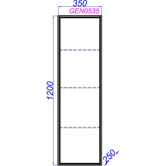 Пенал подвесной Aqwella Genesis П35/MG 35 см GEN0535MG, белый/серый - фото 6
