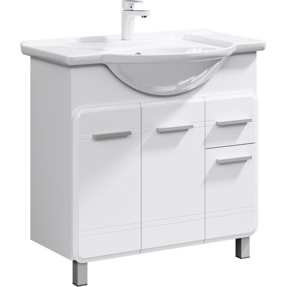 Тумба напольная с раковиной Aqwella Корсика 85 см KOR0108 - фото 