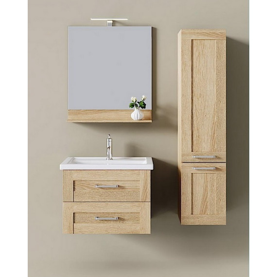 Тумба подвесная с раковиной Aqwella Фостер 70 см FOS01072DS, дуб сонома - фото 8