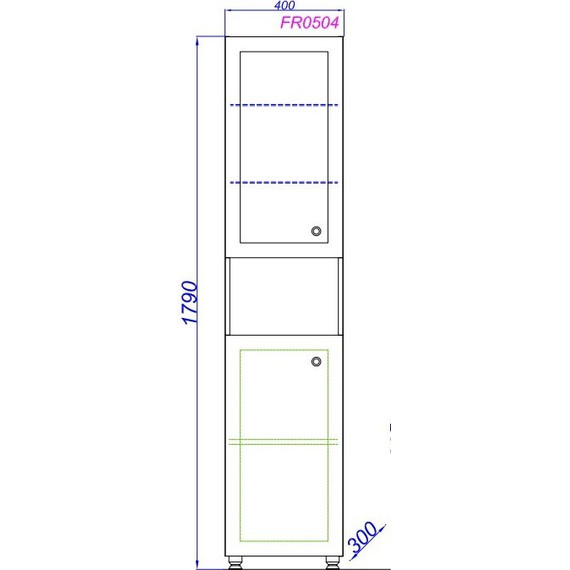 Пенал напольный Aqwella Франческа 40 см FR0504, универсальный - фото 5