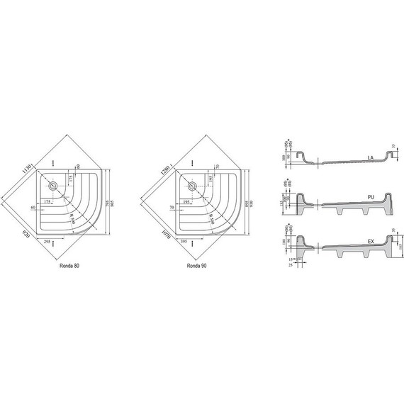 Поддон Ravak Kaskada Ronda 80x80 см LA A214001220 - фото 3