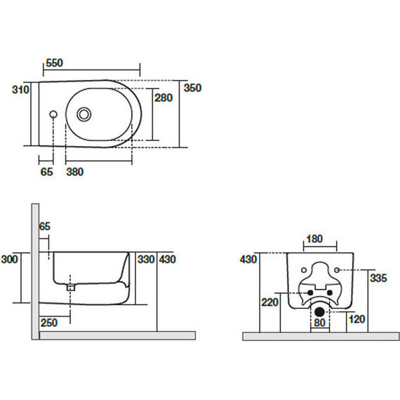 Биде подвесное Kerasan Nolita 532531*1, черный - фото 7