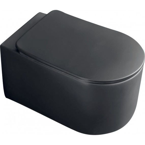 Унитаз подвесной безободковый Kerasan Nolita 531431, черный - фото 