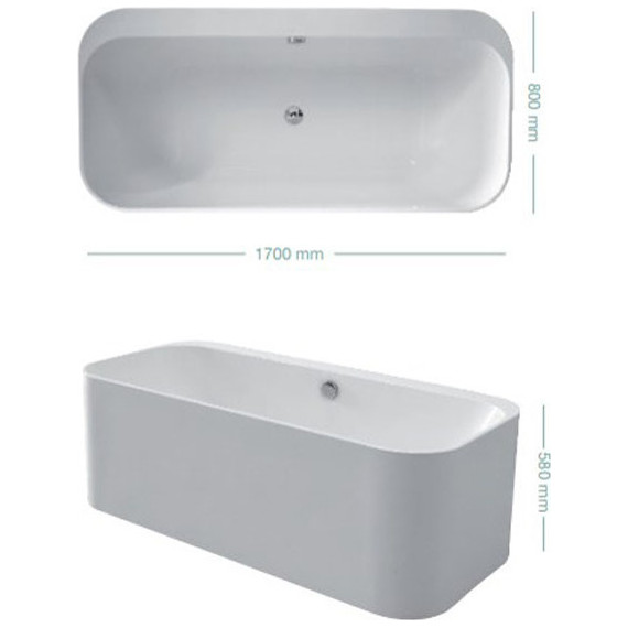 Ванна отдельностоящая Kerasan Tribeca 170х80 см 743001 - фото 7