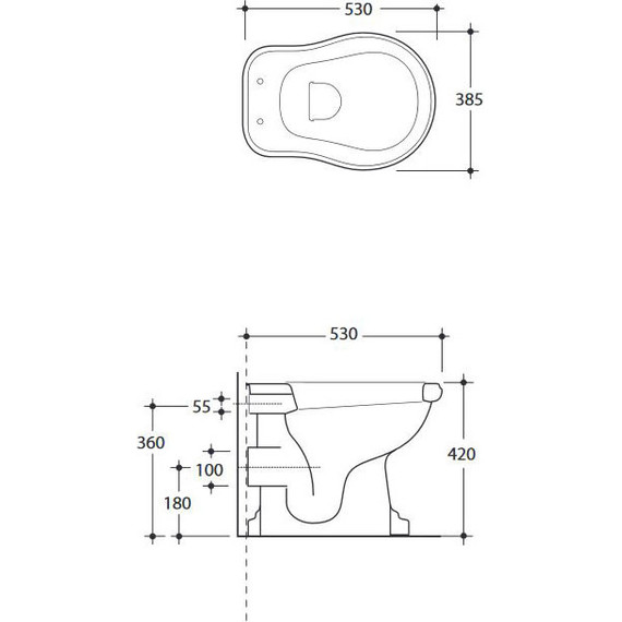 Унитаз приставной слив горизонтальный Kerasan Retro 101101 - фото 4