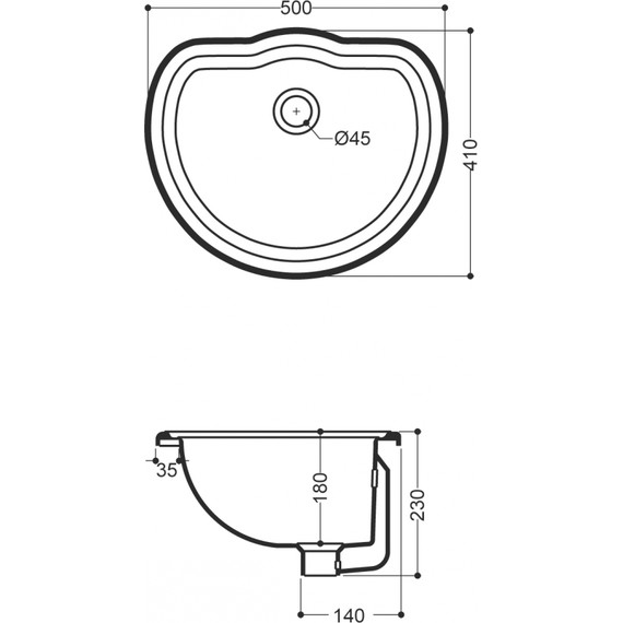 Раковина врезная на столешницу Kerasan Retro 50 см 103101bi*0 - фото 4