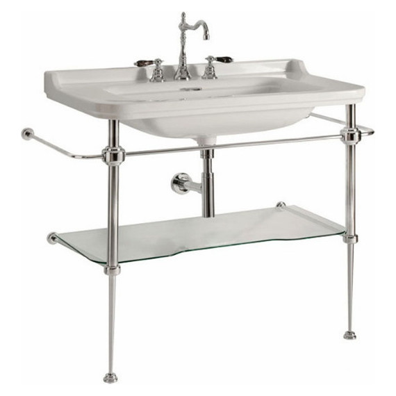 Раковина с консолью Kerasan Waldorf 80 см 4141K1bi/cr*1 - фото 