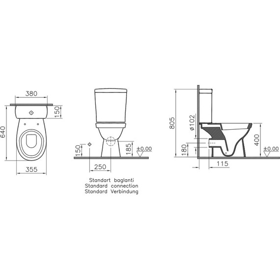 Унитаз-компакт Vitra Norm Eisberg 9844B099-7202 с крышкой микролифт - фото 2