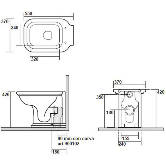 Унитаз приставной Kerasan Waldorf 411801bi - фото 5
