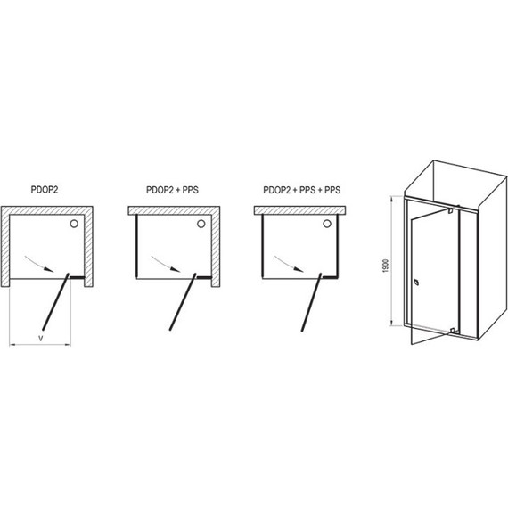 Душевая дверь Ravak Pivot PDOP2 120 см 03GG0101Z1 белый/прозрачное - фото 5