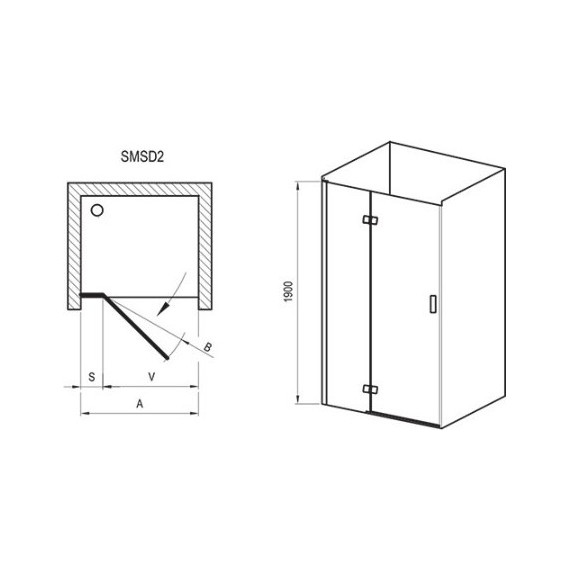 Душевая дверь Ravak SmartLine SMSD2 100 см 0SPABA00Z1 R хром/прозрачное - фото 7