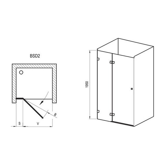 Душевая дверь Ravak Brilliant BSD2 90 см 0UL7AA00Z1 L хром/прозрачное - фото 8