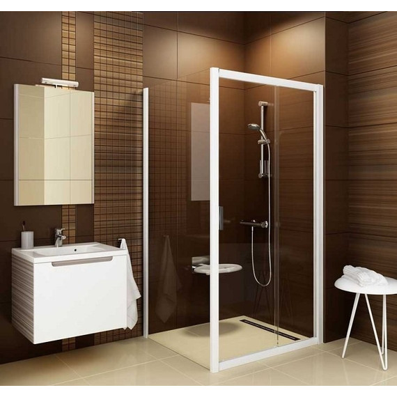 Душевое ограждение Ravak Blix BLDP2+BLPS 110х100 см, белый/прозрачное - фото 3