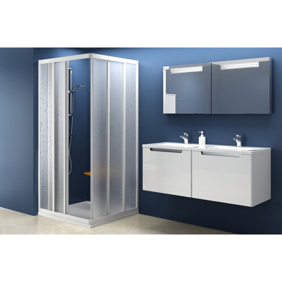 Душевое ограждение Ravak Supernova ASRV3+ASRV3 90x90 см 15V701R2ZG белый/матовое - фото 4