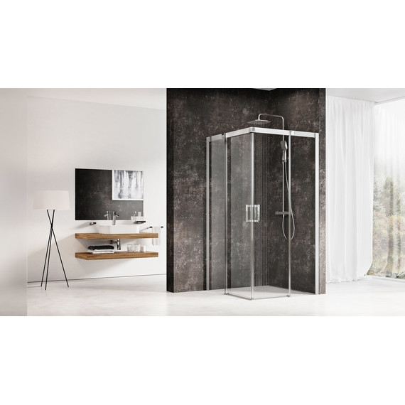 Душевое ограждение Ravak Matrix MSRV4 80x80 см 1WV44100Z1 белый/прозрачное - фото 4