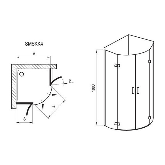 Душевое ограждение Ravak SmartLine SMSKK4 90x90 см 3S277A00Y1 хром/прозрачное - фото 8